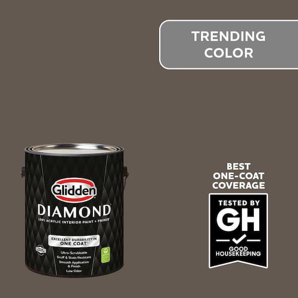 Glidden Diamond 1 gal. Intrigue PPG1019-7 Flat Interior Paint with Primer