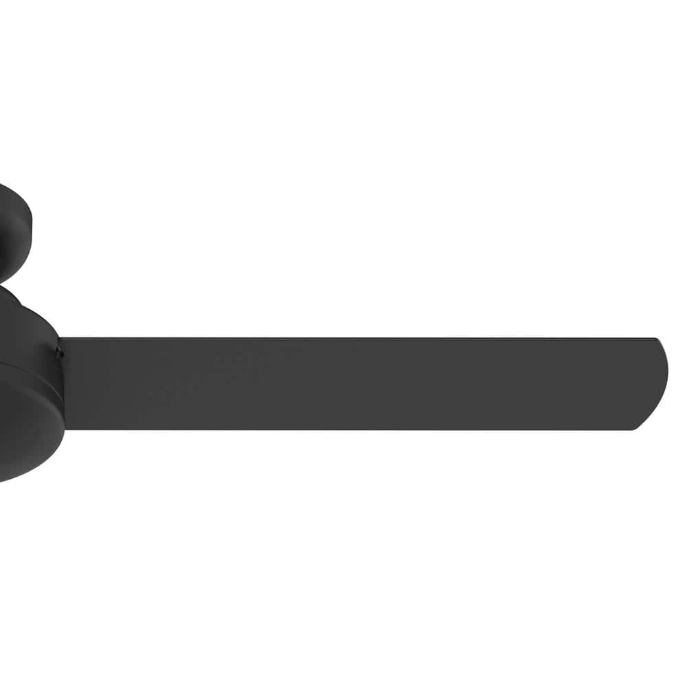 Matte Black 52" Modern Low Profile Ceiling Fan with Remote