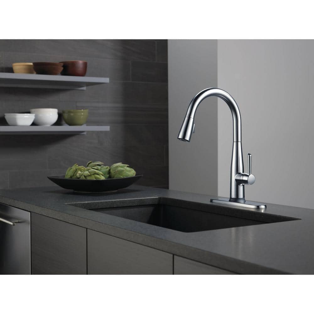 Arctic Stainless Steel Modern Pull-Down Kitchen Faucet with Voice Control