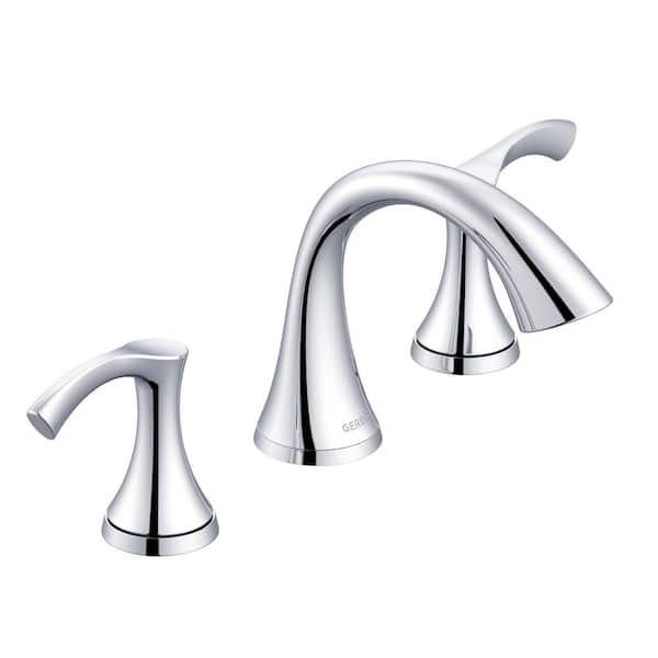 Gerber Antioch 8 in. Widespread 2-Handle Mid-Arc Bathroom Faucet with 50/50 Touch Down Drain 1.2 GPM Chrome
