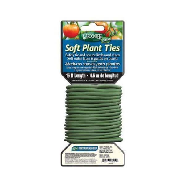 15 ft. Long Soft Plant Ties - Soft Outer Rubber Layer - Ideal for Delicate Plants