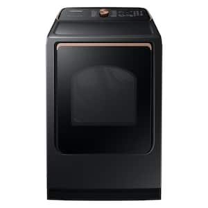 7.4 cu. ft. Smart vented Electric Dryer with Pet Care Dry and Steam Sanitize plus in brushed black