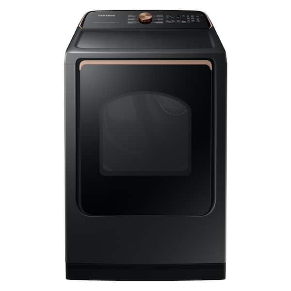 Samsung 7.4 cu. ft. Smart vented Electric Dryer with Pet Care Dry and Steam Sanitize plus in brushed black