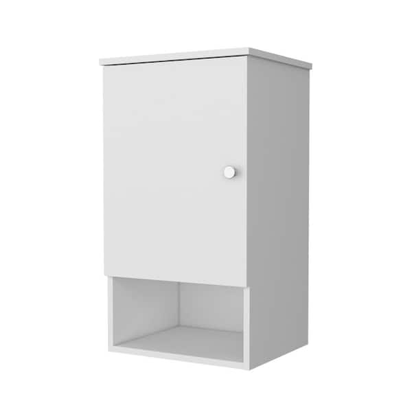 16.2 in. W x 28.6 in. H Rectangular White Melamine Surface Mount Medicine Cabinet without Mirror