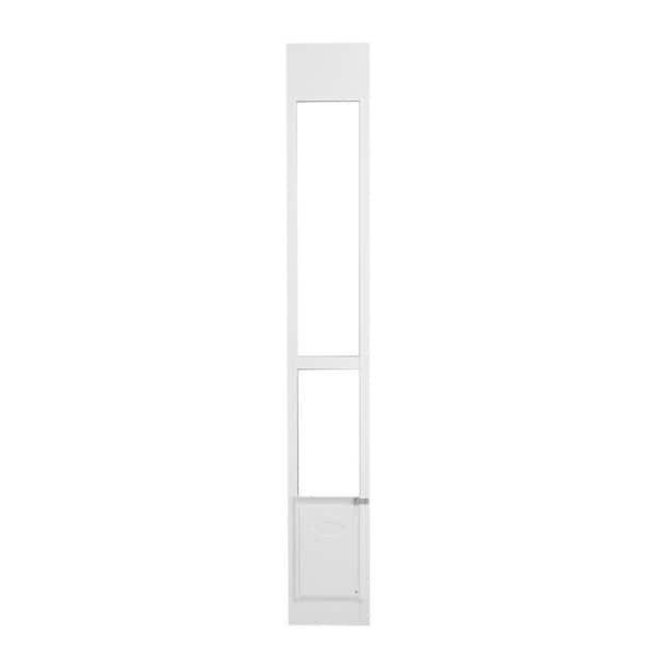 Dog Door for Sliding Glass Door, 75 7/8 in.-80 11/16 in. Adjustable Height Doggy Door, Aluminum Frame, for S-Sized Dogs