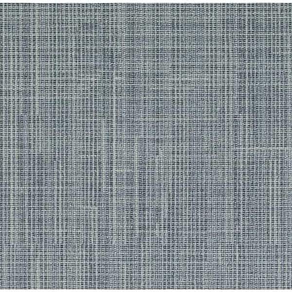 Natural Harmony 6 in. x 6 in. Loop Carpet Sample - Modish Outlines - Color Denim
