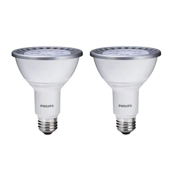 Philips 75-Watt Equivalent PAR30L Dimmable LED Flood (E)* Bright White (3000K) (2-Pack)