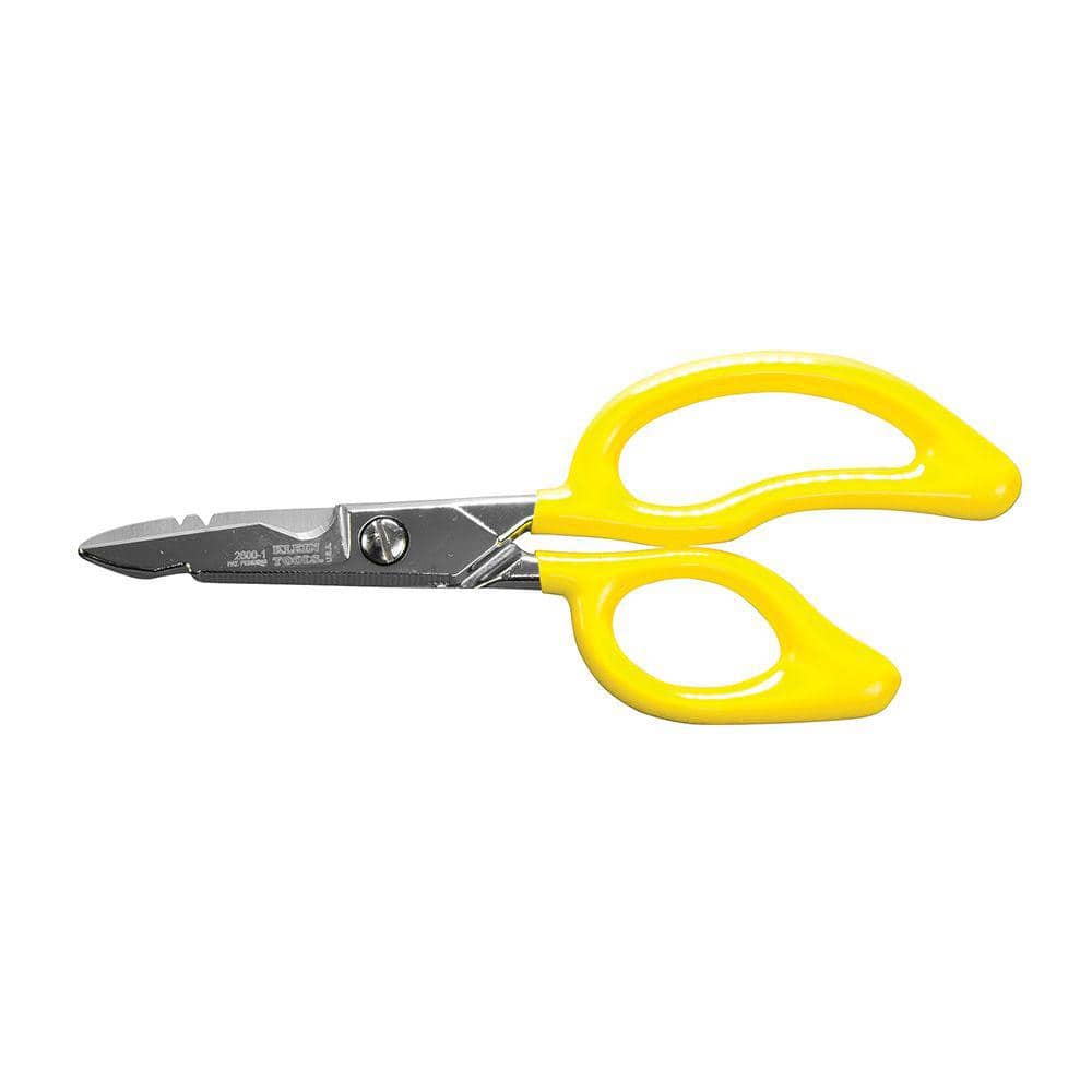 Unique Bargains Student Office Yellow Plastic Handle Scissors 6.6