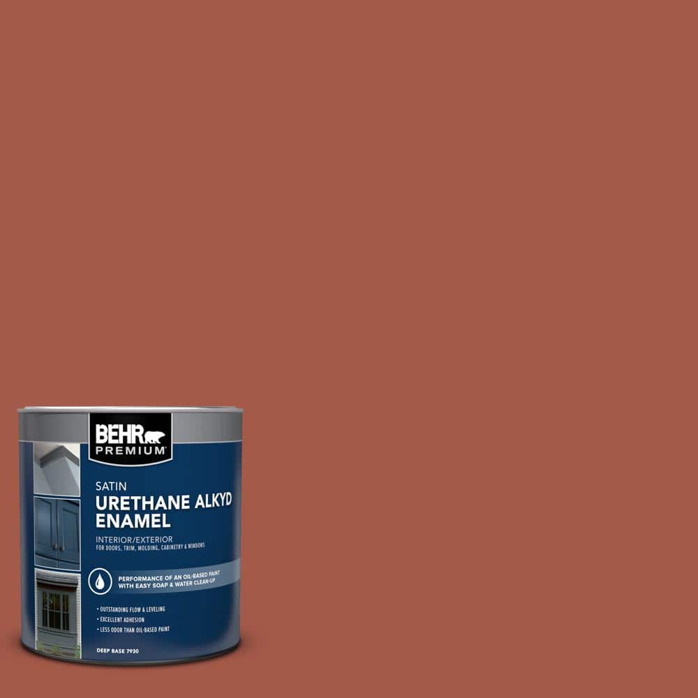 1 qt. #PPU2-15 Cajun Red Satin Enamel Urethane Alkyd Interior/Exterior Paint price history on PriceWatchPro
