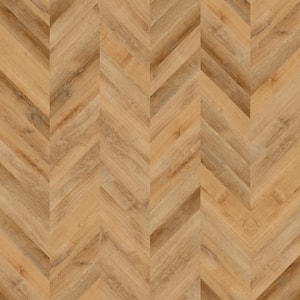 Chevron Fresh Oak 12 MIL x 12 in. W x 28 in. L Click Lock Waterproof Luxury Vinyl Plank Flooring (18.87 sqft/case)