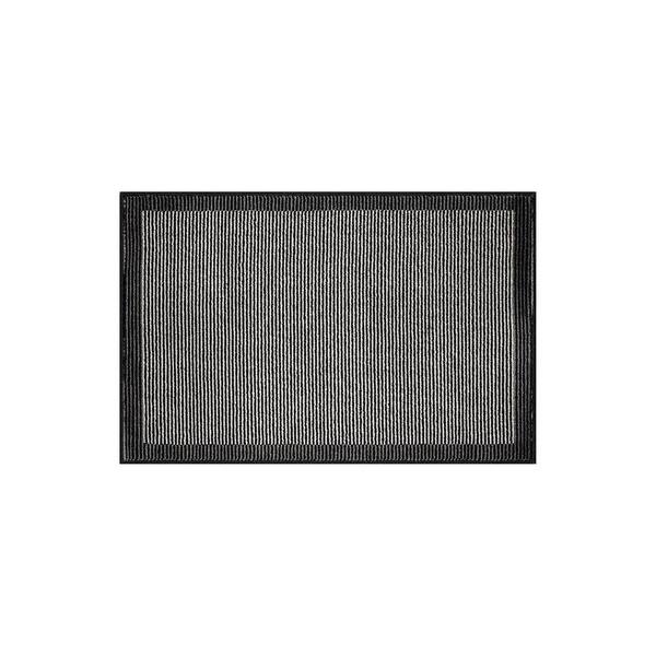 Modern Geometric Stripe Bordered Area Rug for Living Room, Bedroom, or Entryway 2 ft. x 3 ft. Gray