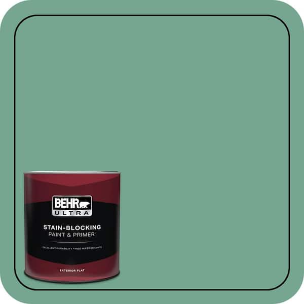 BEHR ULTRA 1 qt. #M420-5 Free Green Flat Exterior Paint & Primer