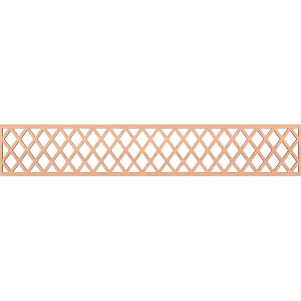 Ekena Millwork Manchester Fretwork 0.25 in. D x 46.625 in. W x 8 in. L Alder Wood Panel Moulding