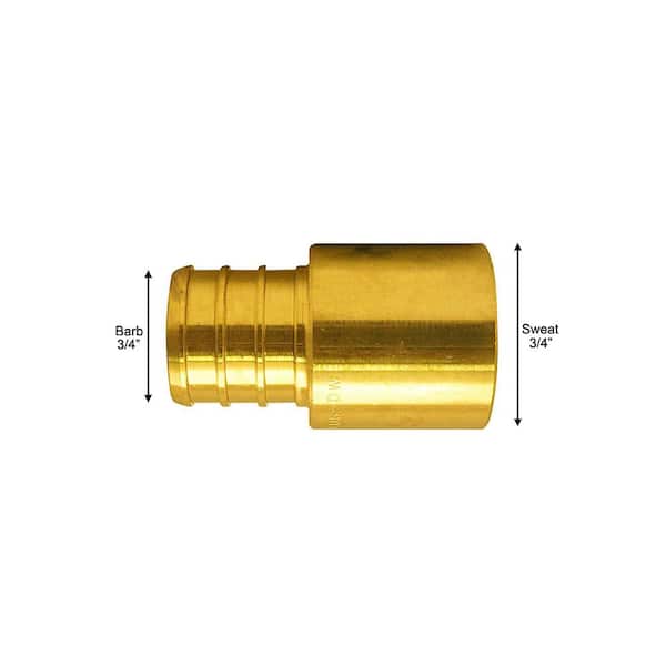 Apollo 3/4 in. Brass PEX-B Barb x Male Copper Sweat Adapter