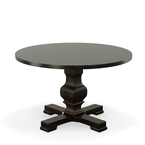 Carolina Cottage Carson 47 in. Espresso Round Pedestal Dining Table