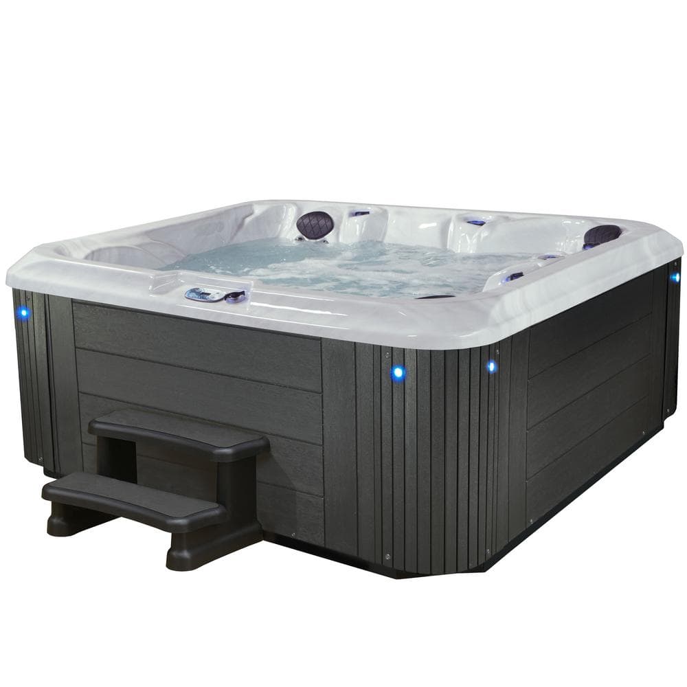 Grand Banks 6-Person 81-Jet Gray Acrylic Hot Tub Spa