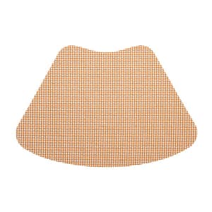 Fishnet 19 in. x 13 in. Toffee PVC Covered Jute Wedge Placemat (Set of 6)