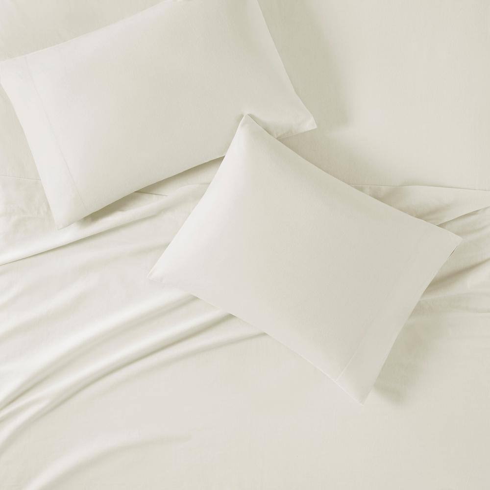 Ivory Queen Cotton Flannel 4-Piece Sheet Set