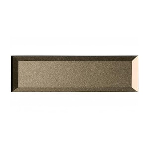 Forever Bronze 4 in. x 16 in. Large Format Beveled Glossy Glass Subway Wall Tile (16 sq. ft./Case)