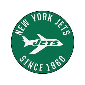 Green 2 ft. 3 in. Round New York Jets Vintage Area Rug