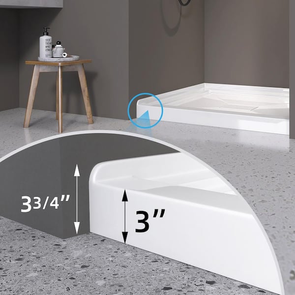 Zeafive Siba 36 in. L x 36 in. W Single Threshold Alcove