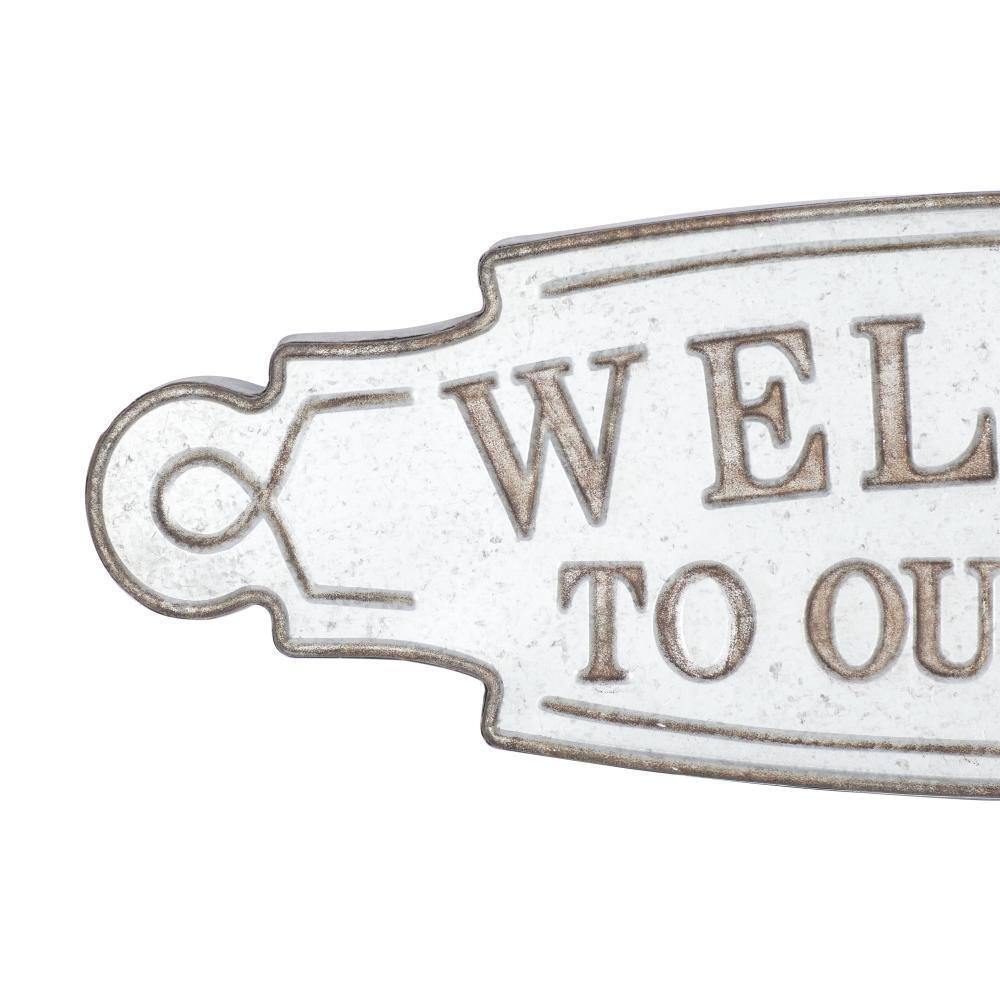 Rustic Brown and Gray Iron Farmhouse Wall Sign