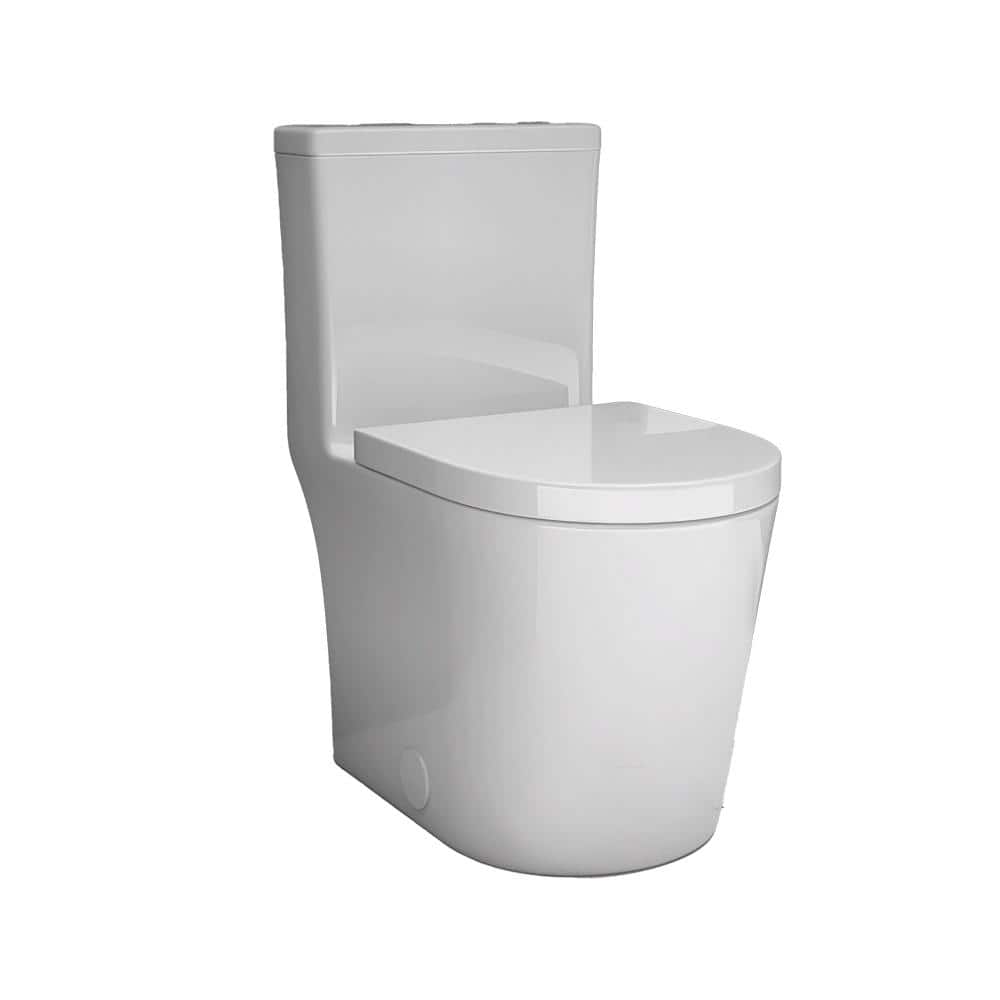 23 in. 1-piece 0.8/1.6 GPF Dual Flush Elongated Toilet in White Seat Included price history on PriceWatchPro