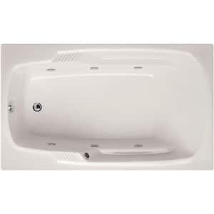 Isabella 60 in. x 36 in.  Rectangular Reversible Drain Combination and Whirlpool Bathtub in White