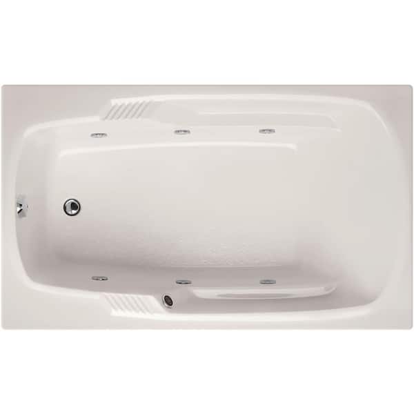 Hydro Systems Isabella 60 in. x 36 in.  Rectangular Reversible Drain Combination and Whirlpool Bathtub in White