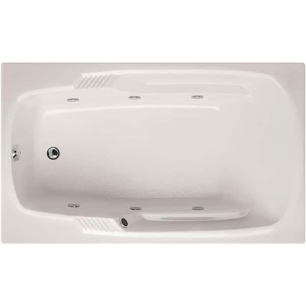 Hydro Systems Isabella 72 in. Acrylic Rectangular Whirlpool Bathtub with reversible drain in White