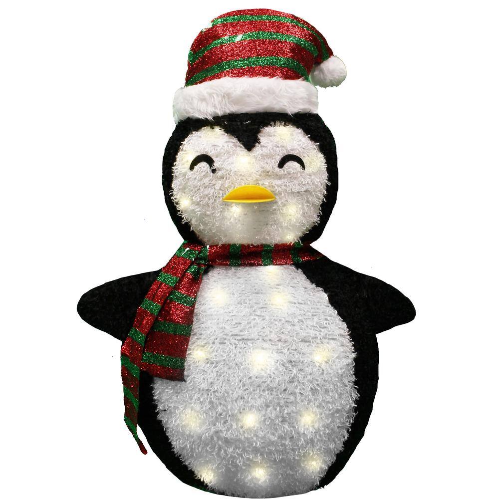 Penguin Christmas Decorations, Indoor Outdoor Christmas Decorations, 30  Inch Pop Up Lighted Penguin,Collapsible Christmas Decorations Outdoor Yard  Holiday Decor 