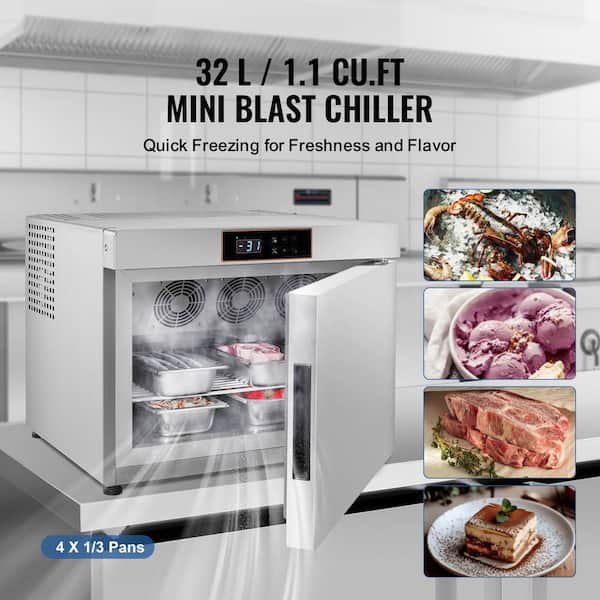 SKYSHALO Commercial Blast Freezer, 32 L / 1.1 cu. ft. Blast