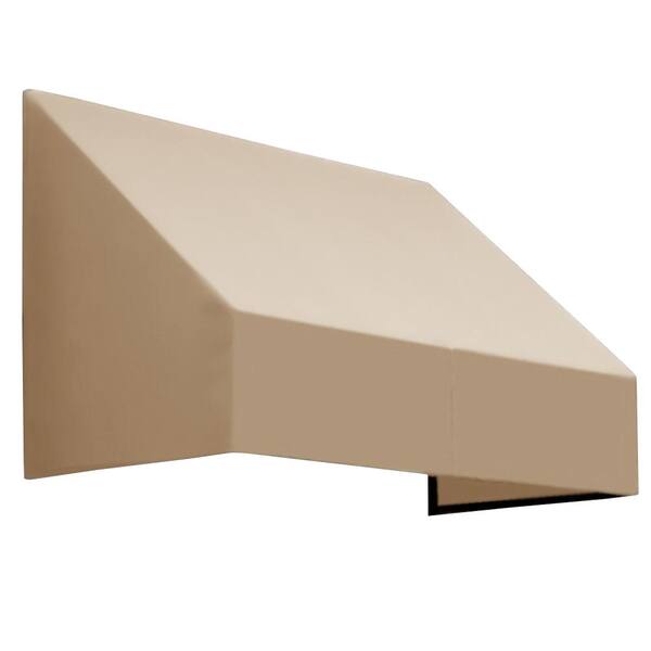 AWNTECH 3 ft. New Yorker Window/Door/Entry Fixed Awning (40.5 in. W x 31 in. H x 24 in. D) in Linen