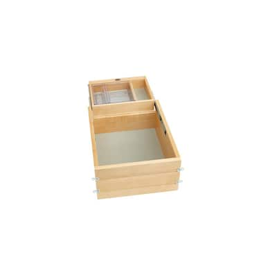 Home Basics Bamboo Expandable Cutlery Tray BH01853 - The Home Depot