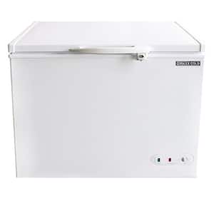 37.8 in. 7 cu. ft. Manual Defrost Compact Chest Freezer with Solid Top, Locking Lid, Garage Ready, in White