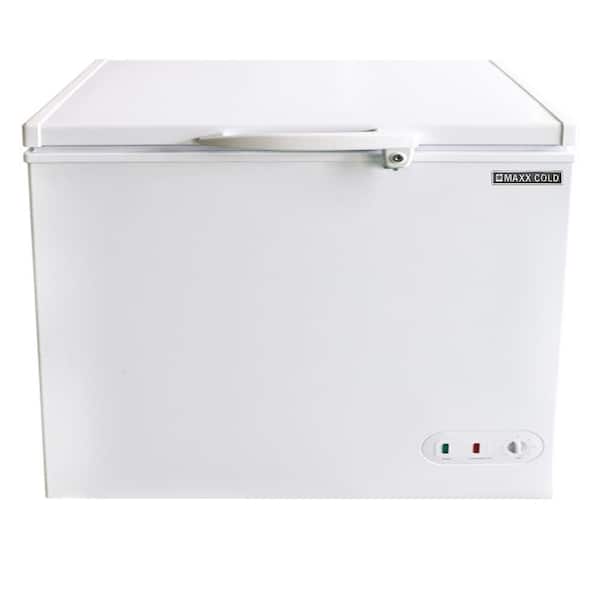 Maxx Cold 37.8 in. 7 cu. ft. Manual Defrost Compact Chest Freezer with Solid Top, Locking Lid, Garage Ready, in White