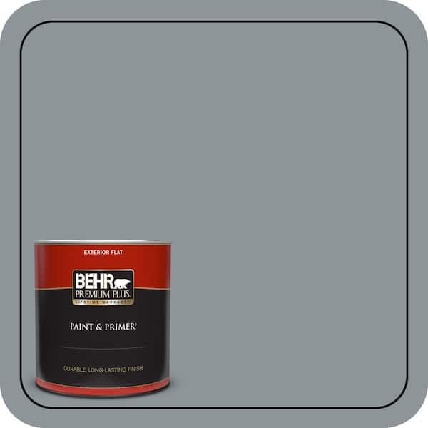 BEHR PREMIUM PLUS 1 qt. #N450-4 Moonquake Flat Exterior Paint & Primer