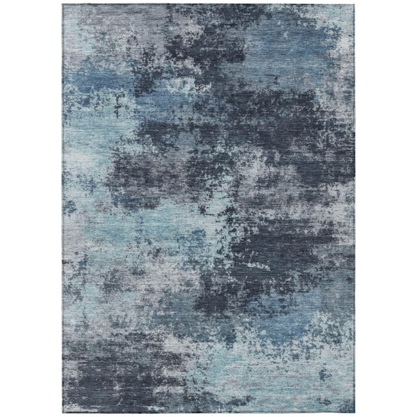 Chantille Machine Washable Indoor/Outdoor Abstract ACN2065 Blue 9 ft. x 12 ft. Area Rug