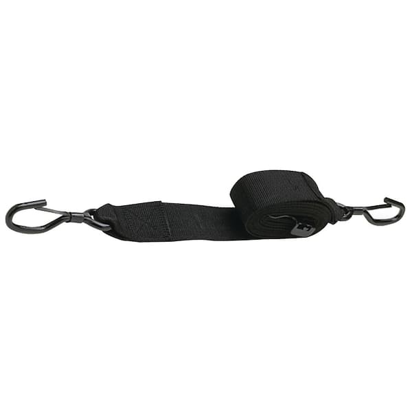 18 ft. Gunwale Trailer Tie Down Strap 2 in. W, Black