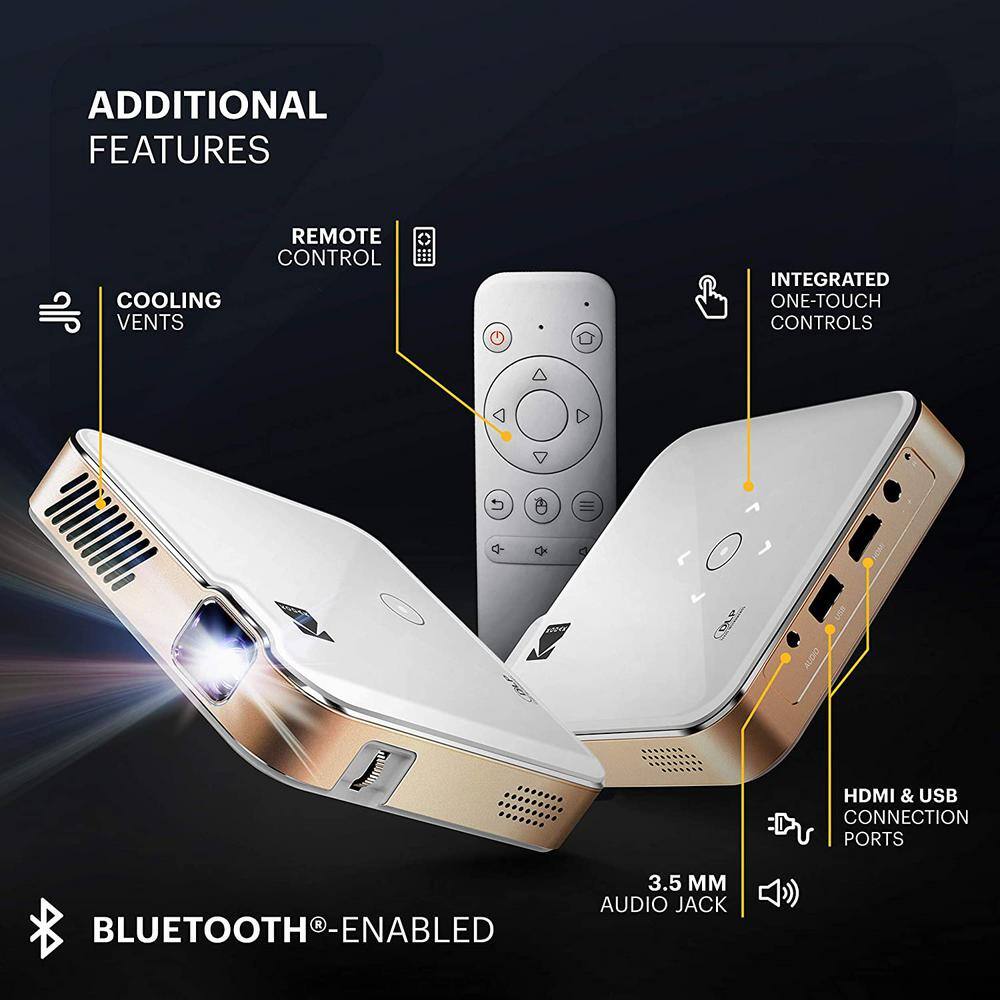 Kodak Luma 450 Portable Full HD Smart Projector with Wi-Fi and Bluetooth