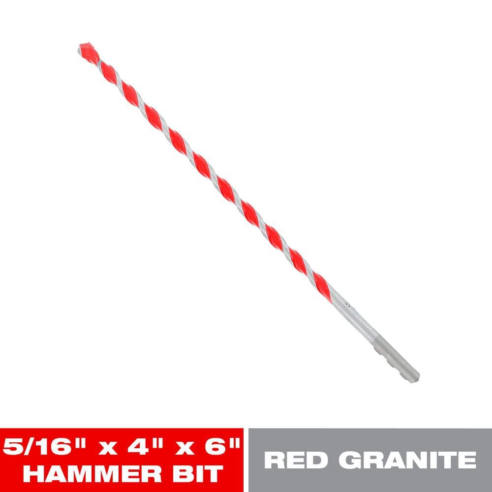 5/16 in. x 4 in. x 6 in. SPEEDemon Red Granite Carbide-Tipped Hammer Drill Bit price history on PriceWatchPro