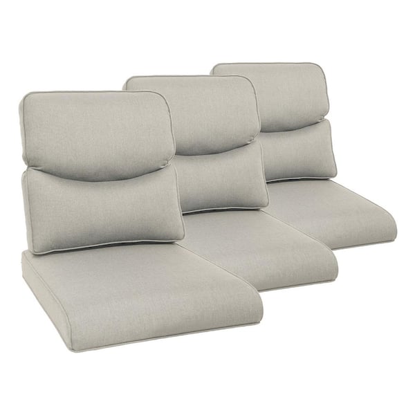 Crescent 22 in. x 25 in. x 4 in. 6-Piece Deep Seating Outdoor Lounge Chair Replacement Cushion Set in Beige