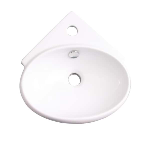 Barclay Products Fowler Corner Wall-Mount Sink in White