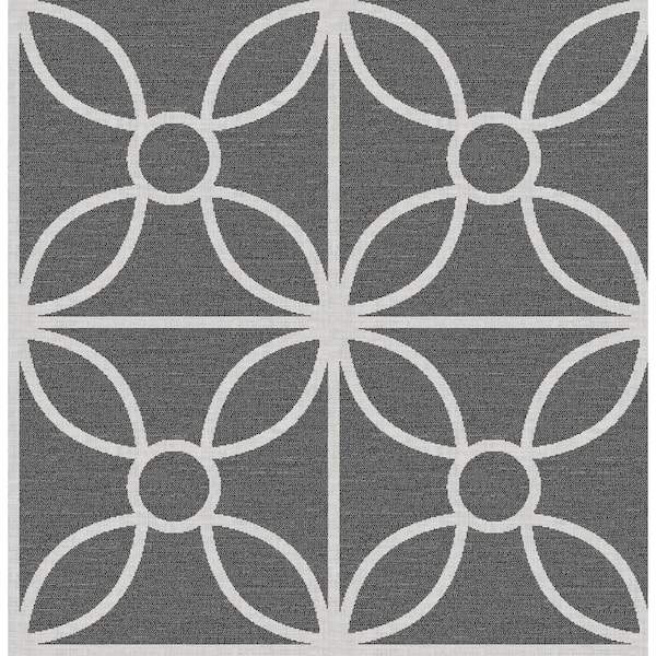 A-Street Prints Savvy Black Geometric Paper Strippable Roll Wallpaper (Covers 56.4 sq. ft.)