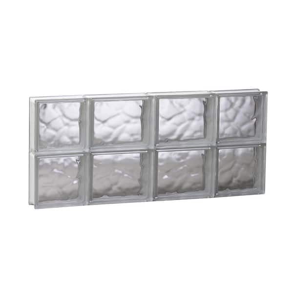 Clearly Secure 27 in. x 11.5 in. x 3.125 in. Frameless Wave Pattern Non-Vented Glass Block Window
