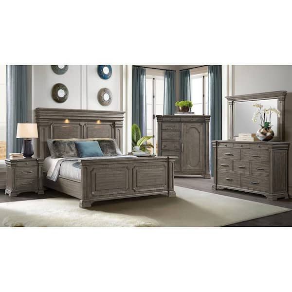 Picket House Furnishings Paterson Grey 1-Door and 7-Drawer 48 in. Chest of Drawers