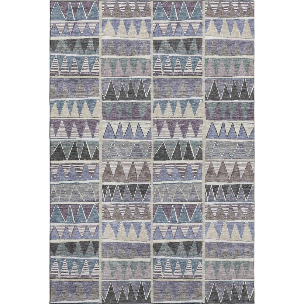 Mayfield Premium Machine Washable Abstract AMF2205 Lavender 10 ft. x 14 ft. Area Rug price history on PriceWatchPro