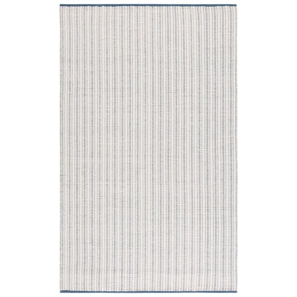 Vermont 6 ft. x 9 ft. Light Blue Striped Modern Area Rug