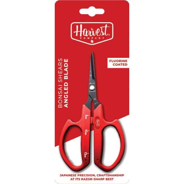 6.3 in. x 0.5 in. Fluorine-Coated Japanese Steel Curved Blade Bonsai Shear with Ergonomic Ambidextrous Handles (1-Pack)