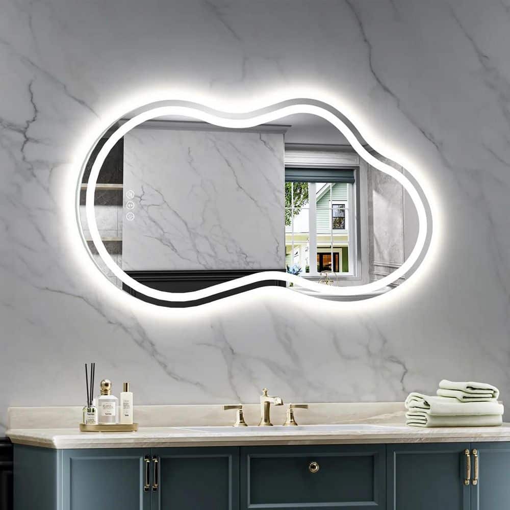 20 in. W x 36 in. H Novelty/Specialty Frameless LED Lighted Anti-Fog Wall Bathroom Vanity Mirror, Tempered Glass, UL price history on PriceWatchPro